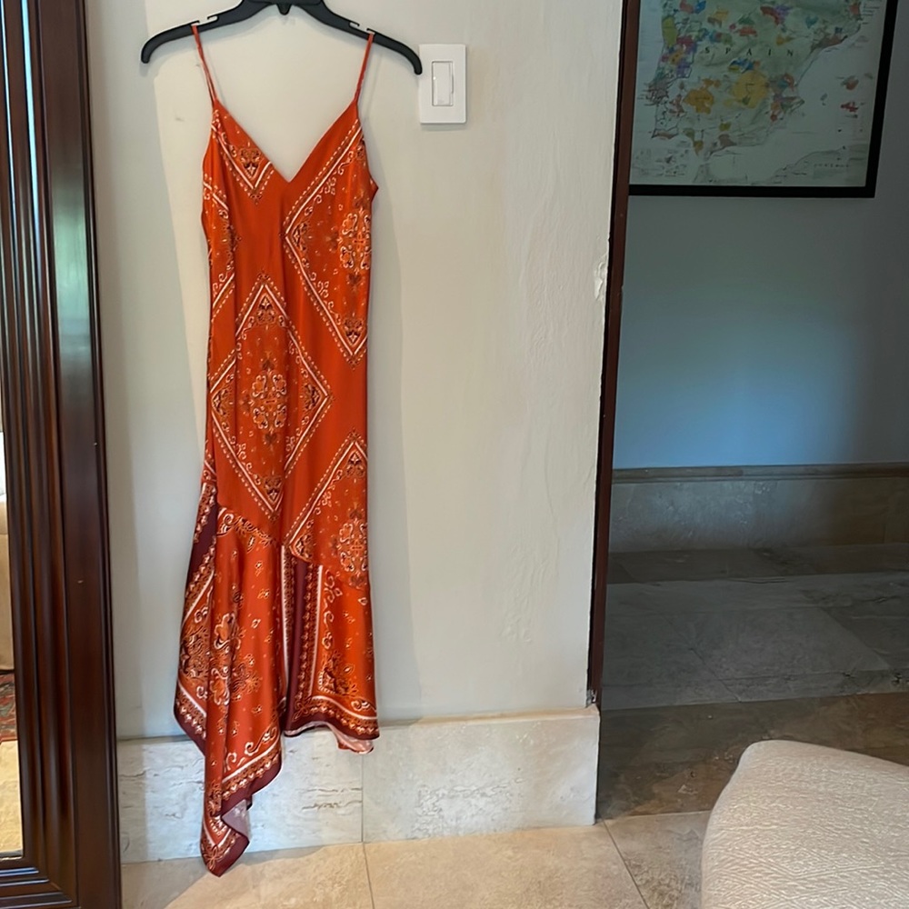 CAMI NYC Handkerchief Silk Slipdress